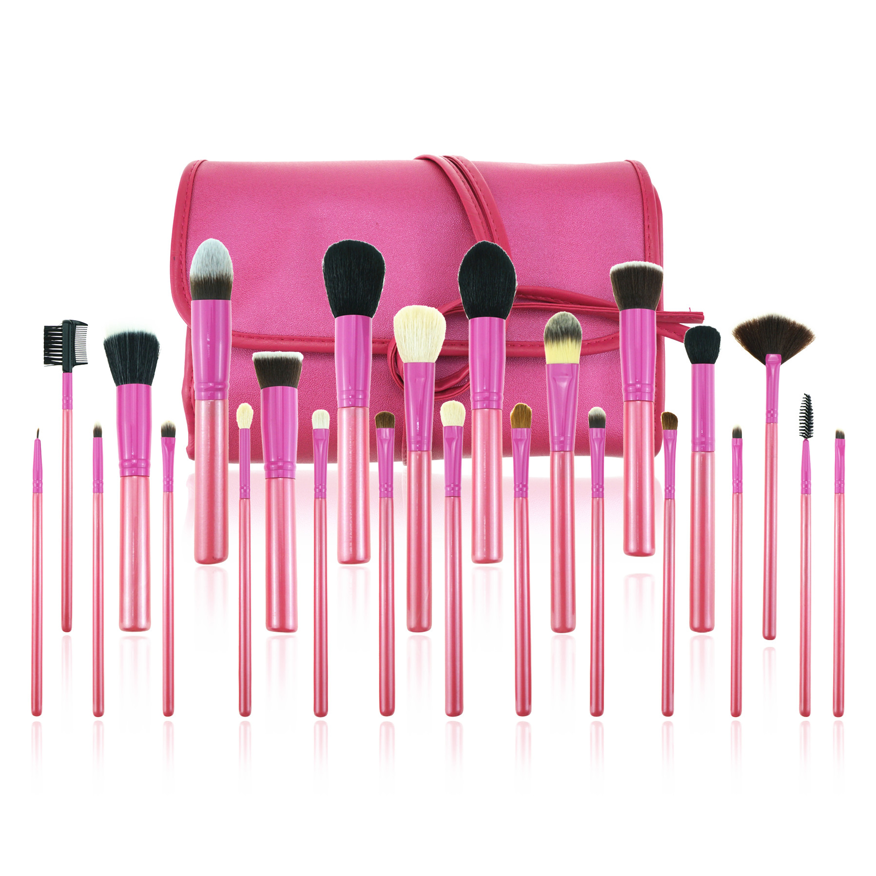 1 New Hot Quantity Soft Blending Eyeshadow Foundation Pink 24 Piece Makeup Brush Kits