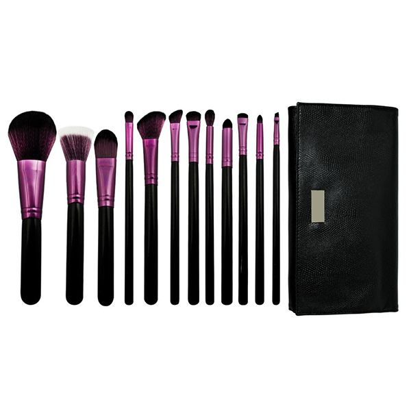 15 Pcs Profesional Premium Sintetis Make Up Brushes pikeun Foundation Bubuk Blush Highlighter Concealer Makeup Sikat Kit pikeun Travel