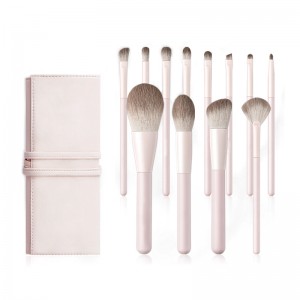 OEM ODM Makeup Brush Manufacturer مجموعة فرش مستحضرات التجميل الوردية الاحترافية مع حقيبة مكياج