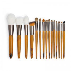 مجموعة فرش مكياج احترافية مكونة من 15 قطعة من أدوات التجميل لبودرة كريم الأساس السائل
