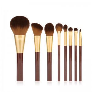 Customize Professional Cosmetic Brush Set 8Pcs Premium Soft Vegan Hair Travel Makeup Brushes