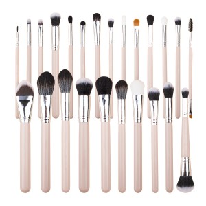 OEM 24pcs Set firçeya Makeupê ya Profesyonel Premium Sinthetic Powder Loose Concealer Eyeshadow Make up Brushes