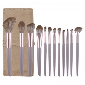 Kustom Premium Kosmetik Makeup Brush Set 12PCS Vegan Rambut Powder Blending Eye Shader Alat Kecantikan