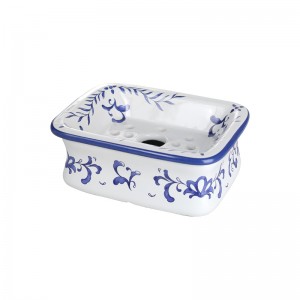High Quality 4 Pieces Blue And White Porcelain Design Ceramic Bathroom Full Sets