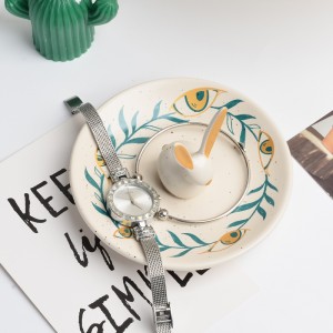 Wholesale Decorative Rabbit Shape Ceramic jewellery Stoneware Ring Dish