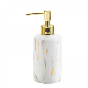 Gold Marble Decal Hotel Ceramic 4 Pcs Europe Simple Bathroom Accessories Set
