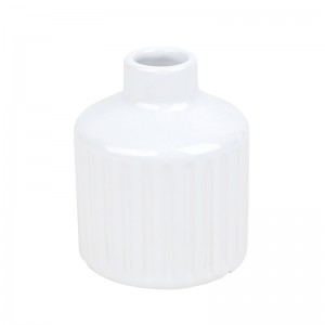 Difuzor de sticlă de aromaterapie de parfum cu dungi în formă de cilindru din ceramică unică cu decorare ODM