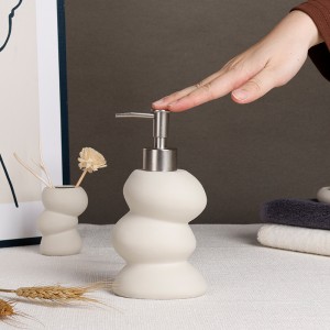 Ceramic Factory Natural 6 peces de sabó de bany i suport per raspall de dents