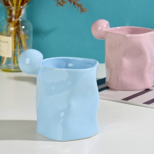 Wholeslae Office Home Irregular Creative Ceramic Coffee Milk Mug Couple Water Cup