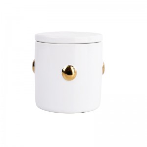 Keramikfabrik Hochwertiges, modernes, weißes 4-teiliges Badset mit Knopfdesign für Hotel-Badezimmerzubehör