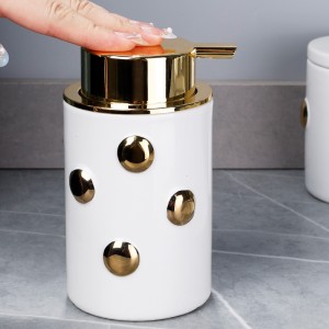 Ceramic Factory High Quality Modern Button Design Dawb 4 Piece Bath Sets For Hotel Chav Dej Accessories