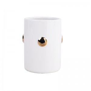 Pabrik Keramik Desain Kancing Modern Berkualitas Tinggi Set Mandi 4 Potong Putih Untuk Aksesori Kamar Mandi Hotel