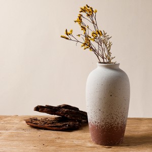 Keramika Fabriki Çiçək Vaza Rustik Nordic Tutqun Vaza