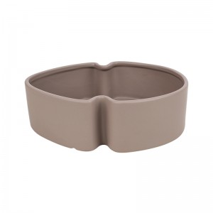 Mai ƙera ODM Na Zamani Glazed Elegance Ceramic Leaf-Siffar Dining Bowl