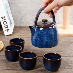 Jauns produkts, roku darbs, ceļojošs ķīniešu keramikas tējas kannas un krūzes komplekts