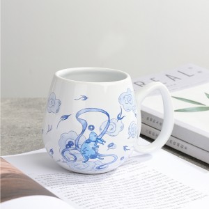 Factory Supplier Handmade Modern Ceramic Cute Rabbit Decal Irregular palpate Gift Mug