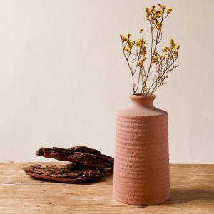 კერამიკული ქარხნის მხატვრული მაგიდა მქრქალი ყვავილების კერამიკული ვაზები სახლის დეკორაციისთვის