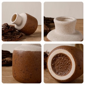 အိမ်အလှဆင်ခြင်းအတွက် ကြွေထည်စက်ရုံ Mini Ceramic Vase သည် စိတ်ကြိုက်ဖန်တီးမှုလက်ဆောင်ဖြစ်သည်။