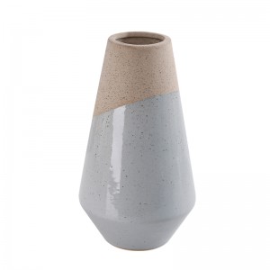 Vaso cerâmico fosco moderno de fábrica de cerâmica para decoração de casa com arranjo de flores secas