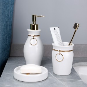 Ceramic Factory High Quality Modern Luxury White 3 pcs Bathrooms Yamahotelo