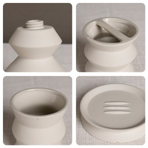 Ceramic Factory 6 Pieces Dispenser Bottle Set Bath accessories