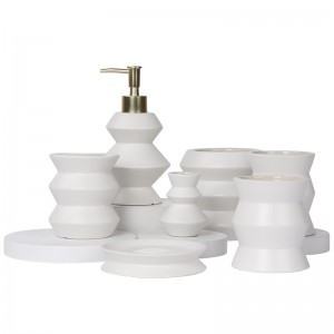 Set de botellas dispensadoras de 6 pezas de Ceramic Factory Accesorios de baño