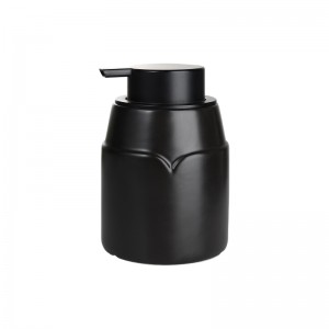ODM Visokokvalitetni 5-dijelni keramički dizajn okovratnika u obliku slova V, crni set držača za kupaonski sapun Dobavljač