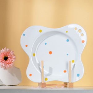 Onye nrụpụta Party Plates Butterfly Design Stoneware Ceramic Dinnerware Set