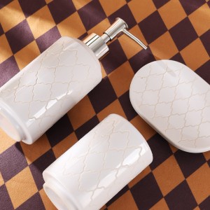 Produttore Modern White 3pcs Set d'accessori di bagnu in ceramica