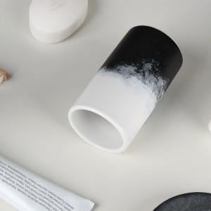 Set Aksesoris Kamar Mandi Keramik Modern Dispenser Sabun Tangan