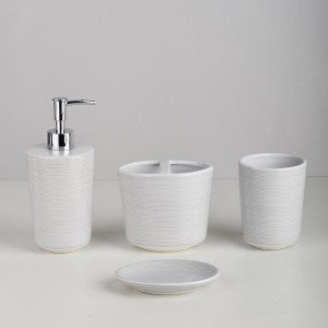 Niestandardowe nowoczesne ceramiczne akcesoria łazienkowe Zestaw mydelniczek łazienkowych