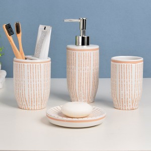 Търговия на едро с модерни ръчно рисувани керамични комплекти за баня и аксесоари от 4 части
