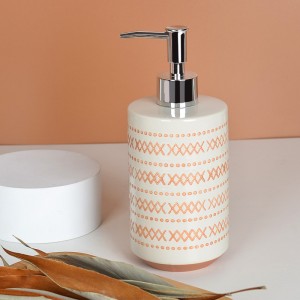 Персонализиран продукт за баня Модерен комплект кръгли керамични аксесоари за баня с ръчно рисуване