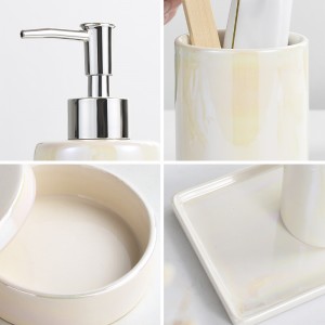 Производител: Сет за капење со бисерна глазура во тркалезна форма Керамички додатоци за домот Кујна бања