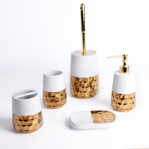 Tvornički prilagođeni set keramičkih kupaonskih dodataka nordijskog luksuznog dizajna