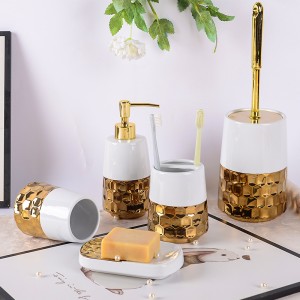 Tvornički prilagođeni set keramičkih kupaonskih dodataka nordijskog luksuznog dizajna