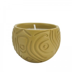 Уникален дизайнерски кръгъл ароматизиран керамичен свещник за домашен декор