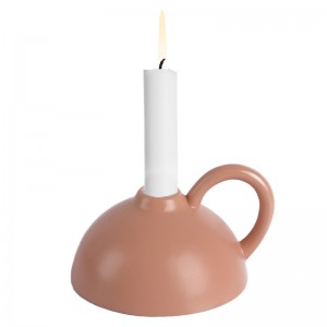 လက်ကား ဒက်စ်တော့ လက်ဖက်ခြောက်ပုံသဏ္ဍာန် Glazed Ceramic Tea Light Candle Holders