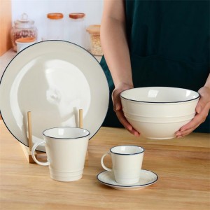 Moderna ta 'Kwalità Għolja taċ-ċeramika Mug Cup Plates Dish Kitchen Dinner Set