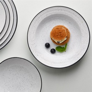 Fabrîka Modern High Quality ODM Handmade Stoneware Dinnerware Kitchen Tableware For Hotel Restaurant