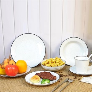 Fabrîka Modern High Quality ODM Handmade Stoneware Dinnerware Kitchen Tableware For Hotel Restaurant