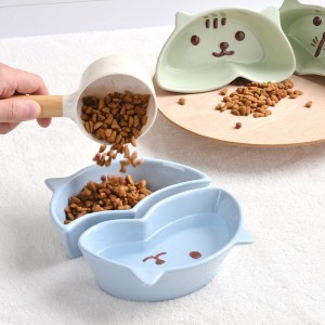 Նոր ապրանքներ Արտադրող Creativity Cut Dog Cat Drinking Pet Feeder Bowl