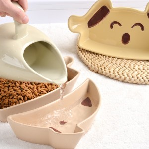 Νέα προϊόντα Κατασκευαστής Creativity Cut Dog Cat Drinking Pet Feeder Bowl