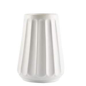 Veľkoobchodné moderné 5,56-palcové svadobné biele keramické stolové vázy s domácimi dekoráciami