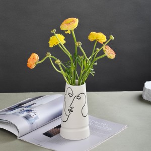 Fabrikant moderne decoratieve nieuwigheid keramische vaas voor bloemstuk