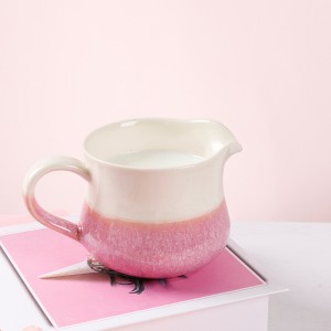 Ceramic Factory Wholesale Modern Reactive Pink Stoneware Dinnerware Sets