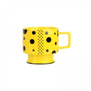 Manufactитештерүче декаллы логотип Керамик стакан кофе кружкасы