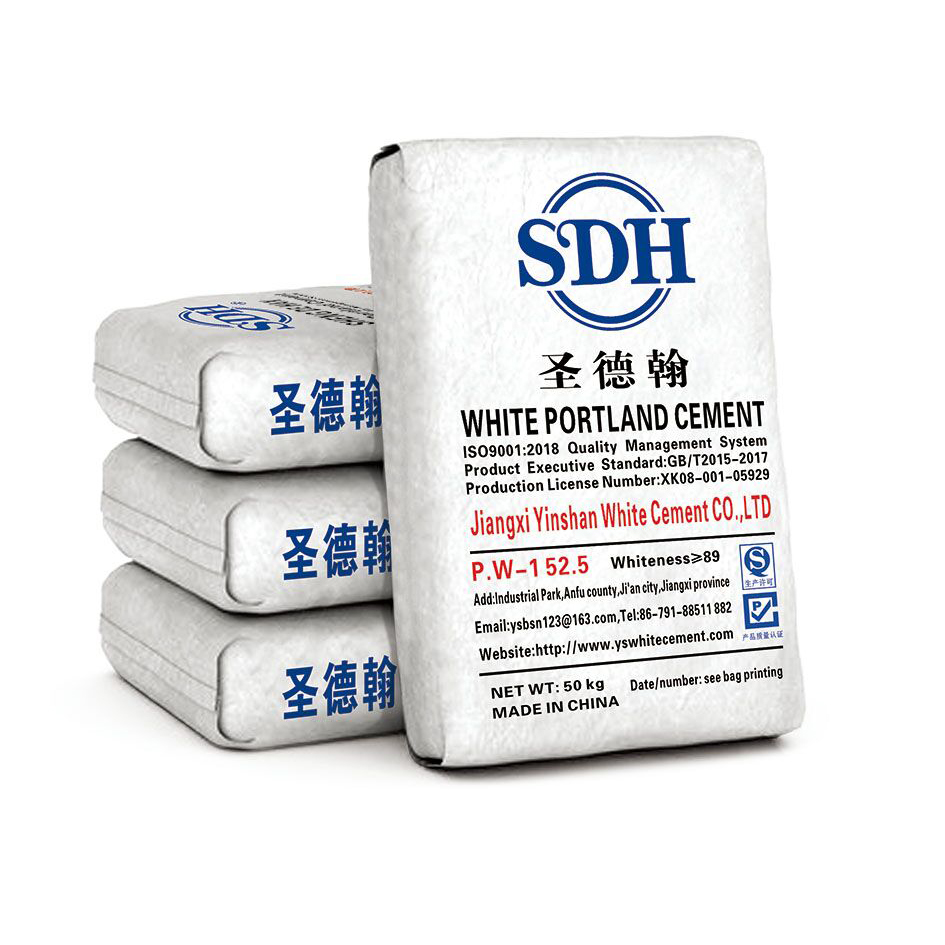 SDH BRAND Qib 52.5 Dawb Portland Cement Featured duab