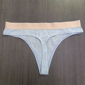 ປັບແຕ່ງໂລໂກ້ຜ້າຝ້າຍ Breathable Young Girl'S T Back Thong Parameters underwear