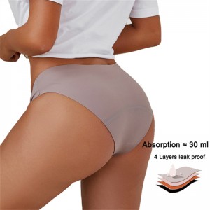 Střední absorpce 4 vrstvy odolné proti úniku Menstruační kalhotky s nízkým vzestupem